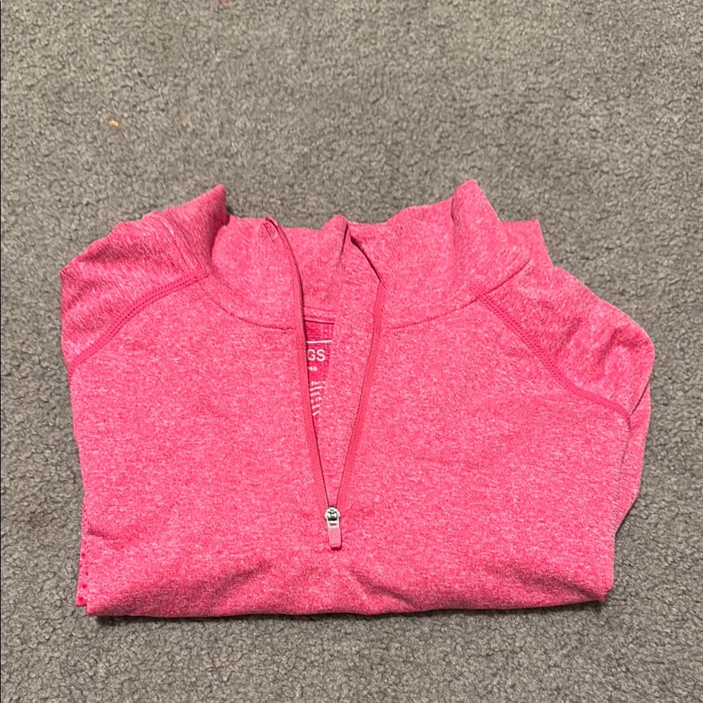 Figs Salta 1/4 zip Pink Pullover